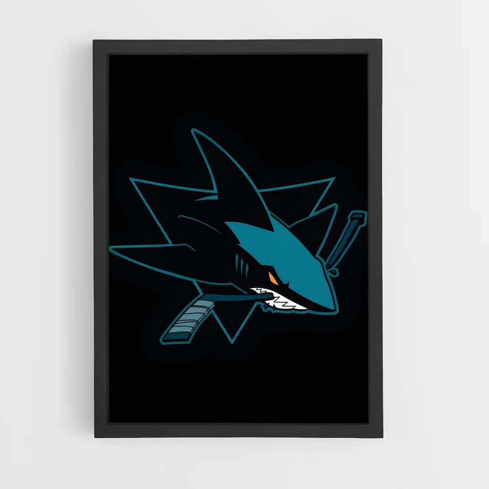 Poster Esprit des Requins – affiche Hockey sur glace (vue 2)